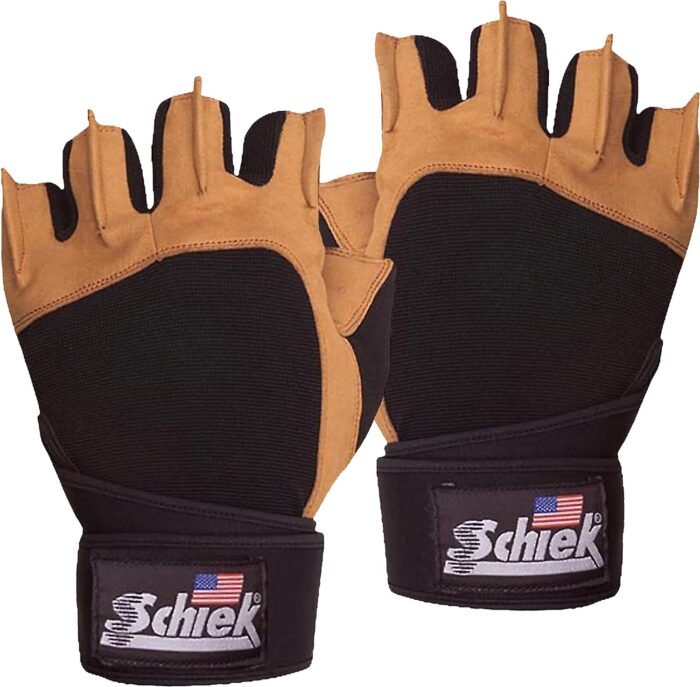 Schiek Sports Model 425 Power Series Weight Lifting Gloves - Leather Gym Gloves with Padded Palms - Image 2