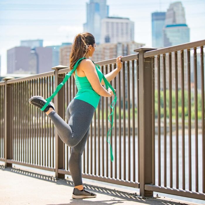 OPTP The Original Stretch Out Strap with Exercise Book, for Flexibility and Mobility Exercises. Stretch Out Straps for Physical Therapy, Yoga Stretching Strap and Knee Therapy Strap. Made in the USA - Image 10
