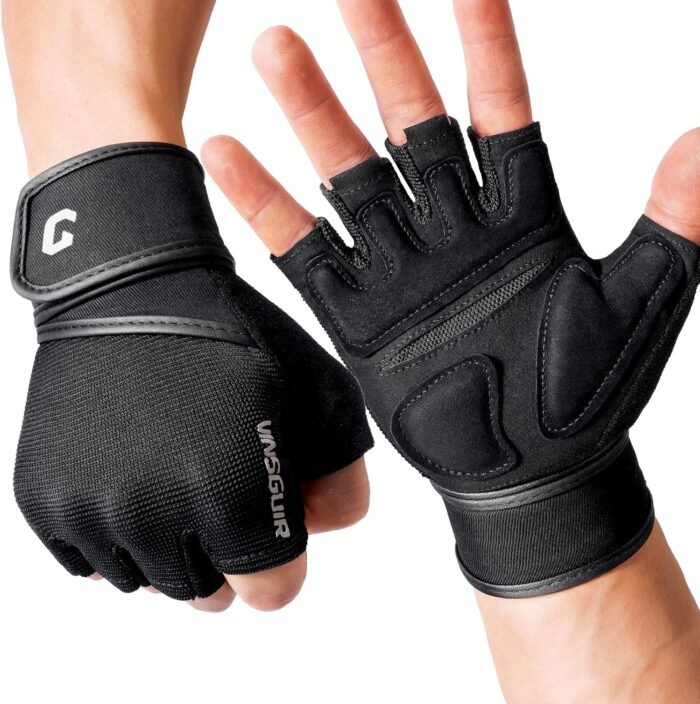 VINSGUIR Weight Lifting Gloves with Wrist Support for Men and Women - Gym, Training, Cycling, Pull-ups, Rowing, Climbing - Image 2