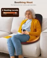 Snailax Back Massager with Heat, Massage Seat Cushion with 10 Motors, Massage Chair Pad for Home Office Use, 5 Modes & 3 Intensity Levels, 2 Heat Settings with 30-60-90 Mins Timer, Gifts for Him Her - Image 5