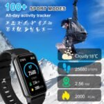 Fitness Tracker, Step Tracker with 24/7 Heart Rate, Sleep, Blood Oxygen Blood Pressure Watch, 120+ Sports Modes, Calorie Counter Pedometer for Women Men - Image 4