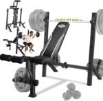 ANCHEER Foldable Weight Bench with Squat Rack Adjustable Bench Press Set for Home Gym Strength Training with Leg Developer, Weight Storage Rod Suitable for 1 & 2 Inch Plates - Image 2