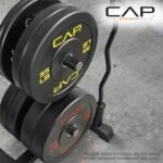 CAP Barbell Olympic Bumper Plate Tree Rack with 4 Weight Plate Posts and 2 Barbell Storage Holders | Multiple Colors - Image 6
