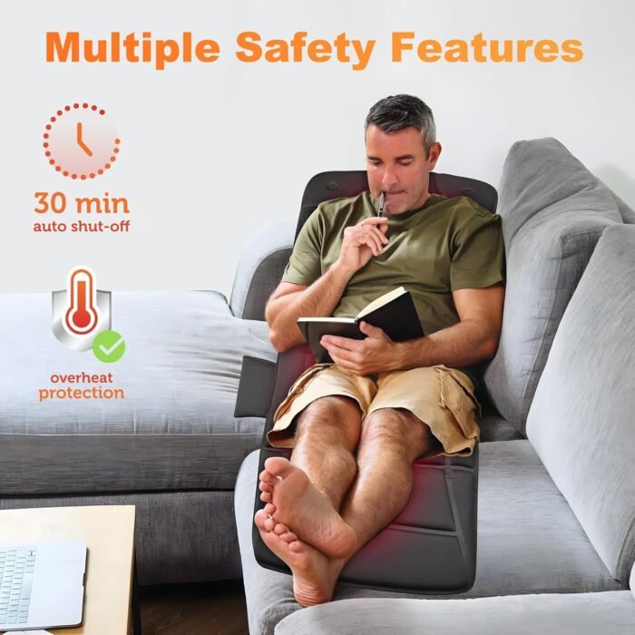 CILI Full Body Massage Mat with Heat, Vibration Back Massage Pad, Full Body Massager for Neck Back Pain, Massage Mattress Pad, Gifts for Men Women - Image 6