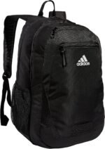 adidas Foundation Backpack for Laptop, Large Durable Athletic Gym Bag, Black/White, One Size - Image 2