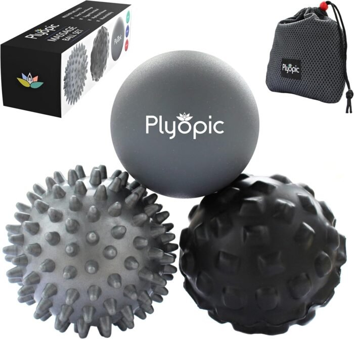 Plyopic. Massage Ball Set – for Deep Tissue Muscle Massage, Myofascial Release, Trigger Points, Mobility, Plantar Fasciitis - Eliminate Muscle Tension & Tightness in Your Back Neck Foot - Image 2