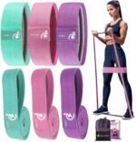Fabric Resistance Bands for Working Out, 6pcs Band Set, 3pcs Non-Slip Booty Bands 3pcs Loop Exercise Bands for Leg, Glutes, Hip Elastic Bands for Gym, Home Fitness, Pilates, Yoga for Women and Men - Image 2