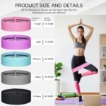 Shappy 20 Pcs Fabric Resistance Bands for Working Out Women Men 5 Levels Non Slip Stretch Workout Bands for Hip Thigh Booty Elastic Exercise Bands for Leg Pilates Squat Yoga Pull Up Workout - Image 3
