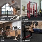 AIRHOP 0.56in Thick 48 Sq Ft Exercise Equipment Mats, 12 Tiles Upgraded Rubber Top with High Density EVA Foam, Large Interlocking Puzzle Gym Flooring for Home Gym, Heavy Weight Workout, 24 x 24in - Image 8