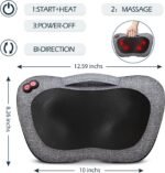 VIKTOR JURGEN Shiatsu Back Massager with Heat – Deep Tissue Massage for Neck, Shoulder, Leg, Upper & Lower Back Pain Relief, Electric Kneading 3D Massage Pillow Gifts for Men Women Dad, Mom, Christmas - Image 7