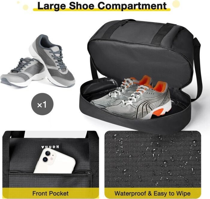 Travel Duffel Bag - Weekender, Overnight Gym Carry On with Shoes Compartment，35L Carry On Duffle Bag for Travel, Sports, Fitness & Workout - Image 7