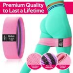 WALITO Resistance Bands for Working Out, Fabric Exercise Bands for Legs and Butt, Workout Bands for Women and Men, Booty Band for Yoga Starter Set, Pilates, Rehab, Fitness and Home Workout - Image 3