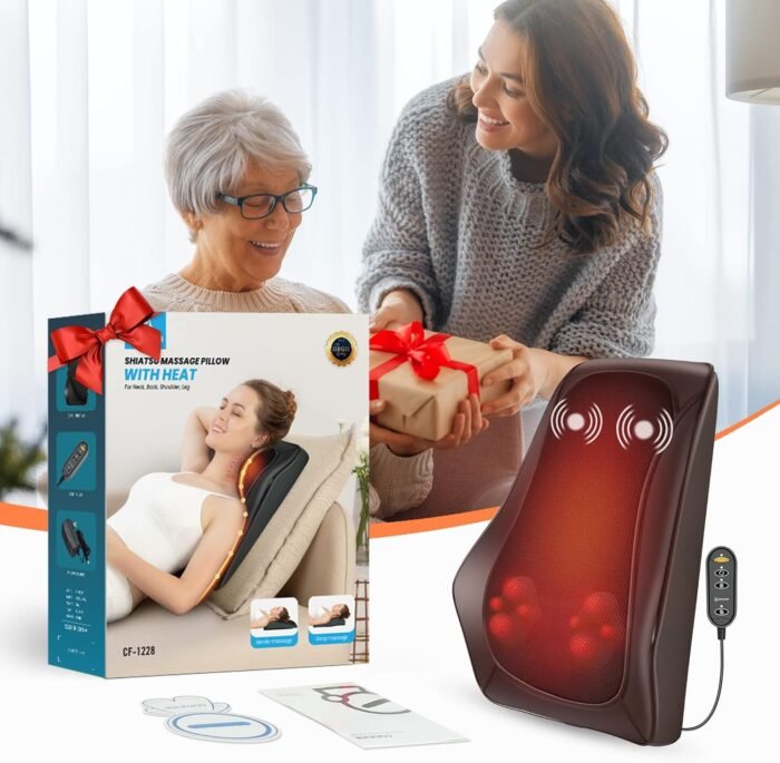 COMFIER Back Massager with Heat, Deep Tissue Shiatsu Neck and Back Massager for Pain Relief, Chair Use Massager Pillow with Adjustable Flap, Ideal Gift for Women Men - Image 9