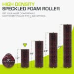 ProsourceFit High Density Foam Rollers 12 - inches long, Firm Full Body Athletic Massage Tool for Back Stretching, Yoga, Pilates, Post Workout Muscle Recuperation, Black/Red - Image 3