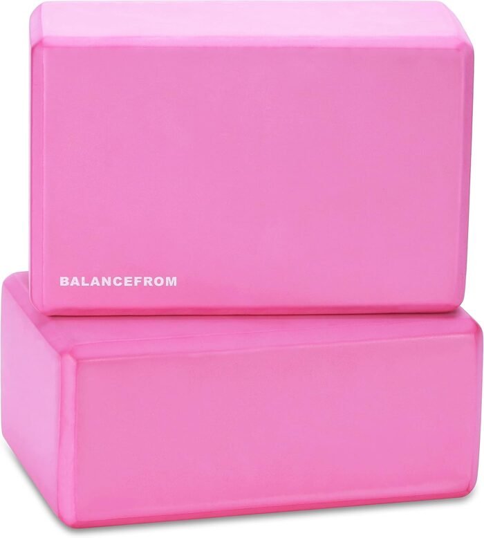 Set of 2 High Density Yoga Blocks, 9"x6"x4" Each, Pair, Multiple Colors - Image 3