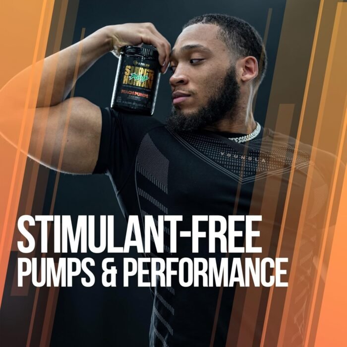 ALPHA LION Superhuman Pump Pre Workout Powder, Nootropic Caffeine & Stim Free Preworkout Supplement, Nitric Oxide Booster, Muscle Gainer, Energy & Focus (42 Servings, Peach Pumps Flavor) - Image 5