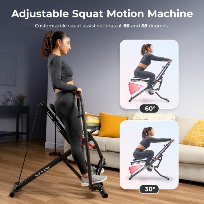 Sunny Health & Fitness Smart Compact Full Motion Rowing Machine, Full-Body Workout, Low-Impact, Extra-Long Rail, 350 LB Weight Capacity and Optional Free SunnyFit® App Enhanced Connectivity - Image 5
