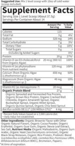Garden of Life Organic Vegan Protein Powder, 20g Plant Based Protein with Calcium, D3, K2 MK-7 & Magnesium for Bone Strength, Prebiotics & Probiotics for Digestion, Brownie Bites Flavor, 14 Servings - Image 5