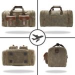 Wildroad Waxed Canvas Duffle Bag - 50L Waterproof Weekender Overnight Travel Bag - Image 6