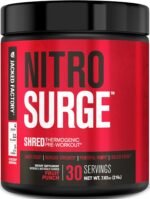 Jacked Factory NITROSURGE Shred Pre Workout Supplement - Energy Booster, Instant Strength Gains, Sharp Focus, Powerful Pumps - Nitric Oxide Booster & PreWorkout Powder - 30Sv, Fruit Punch - Image 2