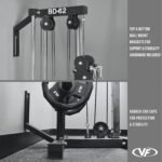 Valor Fitness BD-62 Wall Mounted Cable Machine with Adjustable Dual Pulley System Functional Home Gym Workout Equipment - Image 8