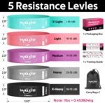 Resistance Bands for Working Out,5 Booty Bands for Women Men Fabric Elastic Bands for Exercise Bands for Legs, Thighs Glutes Includes Workout Bands Guide for Yoga,Physical Therapy Home Fitness - Image 5