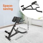Roman Chair Back Extension Machine Foldable 5 Position Sit up Multi-Functional Hyperextension Back Strength Exercise Bench 330 lbs for Home Workout Gym Fitness Equipment - Image 3