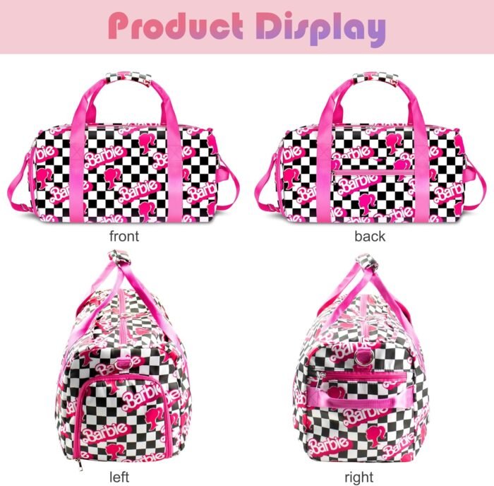 Duffle Bag for Girls Travel Duffle Carry On Tote Weekender Bag Large Capacity Overnight Bag With Shoe Compartment Gym Tote with Dry and Wet Separation - Image 4