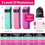 WALITO Resistance Bands for Working Out, Fabric Exercise Bands for Legs and Butt, Workout Bands for Women and Men, Booty Band for Yoga Starter Set, Pilates, Rehab, Fitness and Home Workout - Image 4