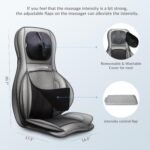 COMFIER Shiatsu Neck Back Massager with Heat, 2D ro 3D Kneading Massage Chair Pad, Adjustable Neck Massage,Seat Massager for Full Body Relaxation, Christmas Gifts for Dad Mom Women Men,Dark Gray - Image 7