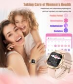 Women's 2pc Band Sports Watch/Smart Watch 1.72" Fitness Tracker with Heart Rate Monitor, 100+ Sports Modes, Sleep Tracking, 7-Day Battery, IP68 Waterproof (Gold) - Image 6