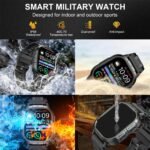 Smart Watch for Men Fitness Tracker: Make/Answer Call Military Smart Watches for Men Digital Mens Watches Running Waterproof Smartwatch Android Phones iPhone Samsung Compatible Heart Rate Monitor - Image 7