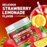 Built by Nature Pre Workout Powder with Beta Alanine, Creatine Monohydrate, BCAA, L Citrulline, L Arginine and Caffeine - Strawberry Lemonade Flavor - 25 Servings - Image 6