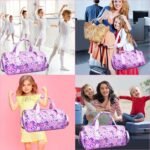 Gym Travel Duffle Bag for Girls - Gymnastics Sports Dance Bag with Shoe Compartment & Wet Pocket Panda Kids Travel Bag Teens Weekender Sleepover Carry On Bag - Image 7