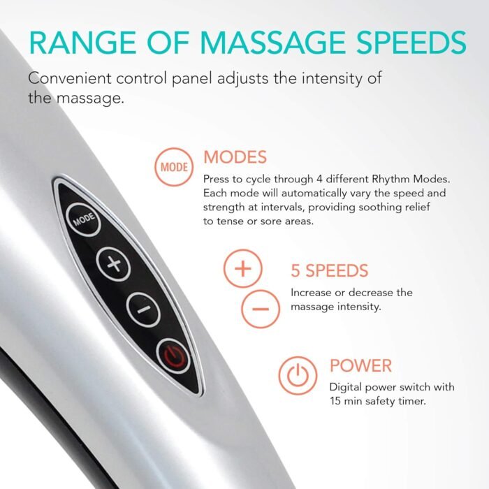 Daiwa Felicity Tapping Pro - Handheld Deep Tissue Back, Neck, Shoulder, Leg, Calf Muscle Massager with Extension Handle - FSA HSA Eligible - Image 8
