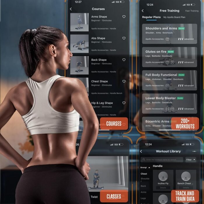 SQUATZ Apollo Board Mini: 150lb Resistance Smart Cable Machine, Functional Trainer for Full Body Workouts, Full Body Strength, Digital Home Gym Equipment with Free App includes Accessories - Image 5