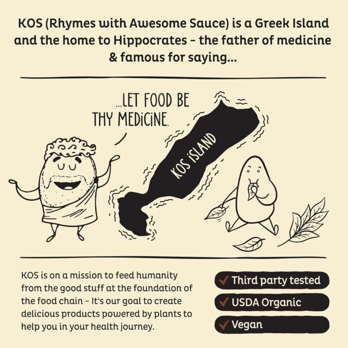 KOS Vegan Protein Powder Erythritol Free, Vanilla - USDA Organic Pea Protein Blend, Plant Based Superfood Rich in Vitamins & Minerals - Keto, Dairy Free - Meal Replacement for Women & Men, 15 Servings - Image 9