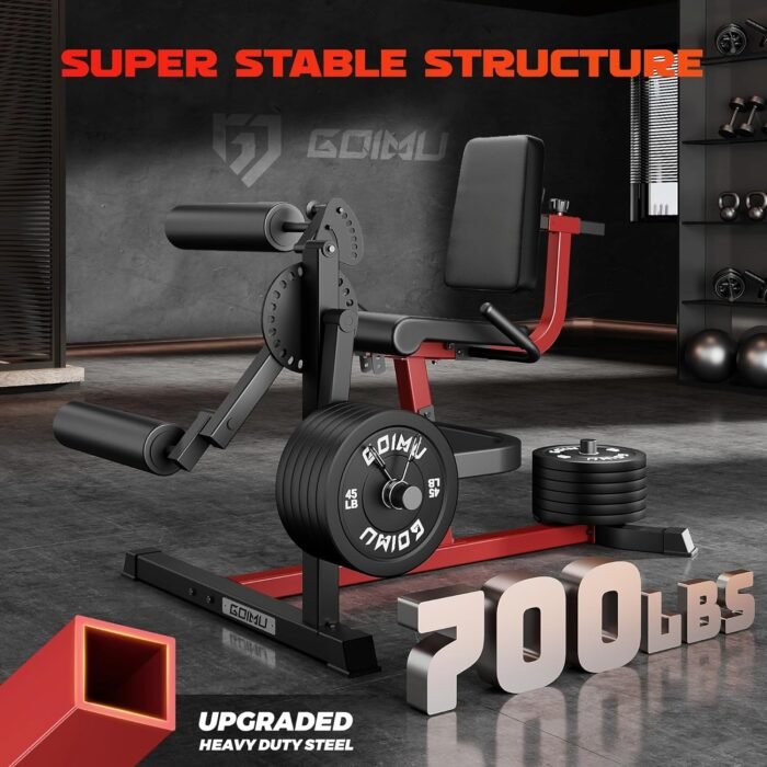 Leg Extension and Curl Machine, 4 in 1 Lower Body Workout Machine, Adjustable Leg Curl Machine with Plate Loaded, Leg Extension Machine with Exercise Bench, Home Gym Weight Machine, Z2 - Image 3