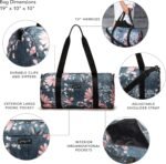 Jadyn 19” Barrel Womens Duffel/Gym/Weekender Bag (Navy Floral) - Image 6