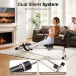 Feierdun Compact Adjustable Rowing Machine for Home 300LBS Weight Capacity with 12 Levels of Resistance for Complete Body Workouts Foldable Hydraulic Rower for Home - Image 8