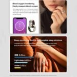 Smart Fitness Tracker for Men and Women, Heart Rate & Blood Oxygen Monitor & Sleep Monitoring, Remote Selfie Control, Waterproof Wearable Smart Ring (8) - Image 3