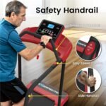 Senior Fitness Treadmill, 400 lb Capacity, Safe Design with Full-Length Rails, Low Step-Up Height, 0.2–4 MPH Motorized Walking Treadmill for Elderly, Recovery & Home Exercise - Image 6