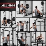 Smith Machine, 2000LBS M11 Multi-Function Squat Rack Power Cage with Cable Crossover System and Smith Bar, All-in-One LAT Pull-Down Machine for Home Gym - Image 3