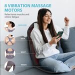 Back Massager Chair Pad, Massage Seat Cushion, Back Massage with Heat, 4 Vibration Intensities & 2 Heat Levels,Electric Massager Pain Relief,Ideal Gifts for Dad,Mom,Women,Men - Image 3