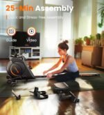 YOSUDA Magnetic/Water Rowing Machine for Home - Rower Machine Use with Bluetooth, App Supported, Rowing Machine for Taller Power Athletes, Comfortable Seat Cushion - Image 8