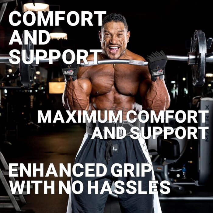 Schiek Sports 715 Premium Gel Lifting Gloves - Exercise Equipment Gloves - Image 5