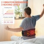 Heated Back Massager with 3 Heating & 3 Vibration Modes, Cordless Heating Pad for Back, Heated Back Brace Gifts for Family Men Women - Image 7