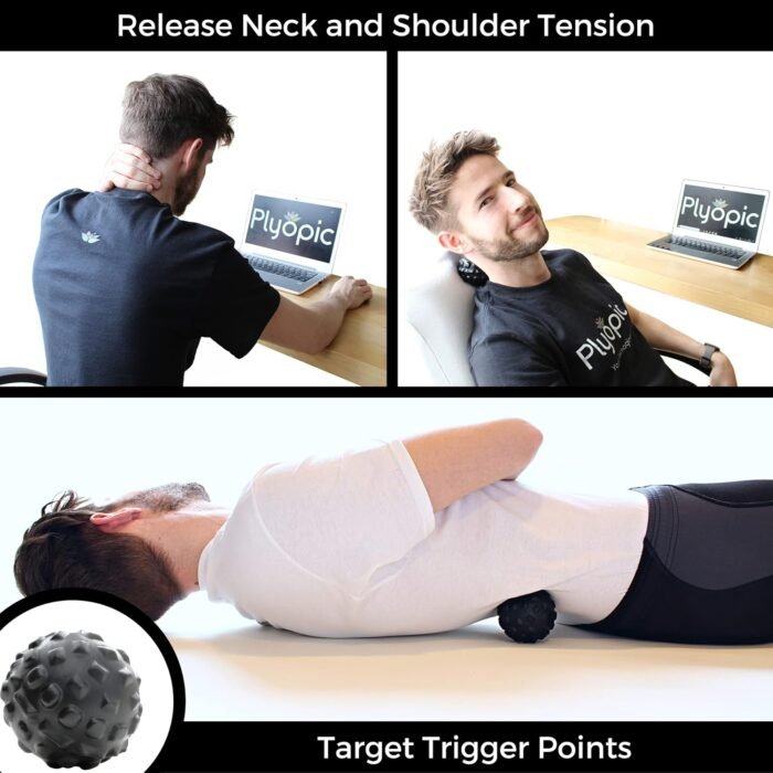 Plyopic. Massage Ball Set – for Deep Tissue Muscle Massage, Myofascial Release, Trigger Points, Mobility, Plantar Fasciitis - Eliminate Muscle Tension & Tightness in Your Back Neck Foot - Image 7