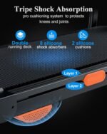 Incline Treadmill for Home, 3.5HP Folding Treadmill 340 lb Capacity, Double Deck Shock-Absorbing Running Machine, Work for App - Image 6