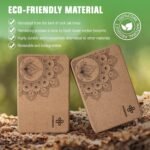 Overmont Cork Yoga Blocks 2 pack with 8ft Strap Natural Cork Bricks- High Density & Eco Friendly Yoga Accessories for Women - Ideal for Yoga Pilates General Fitness and Stretching 9x6x3'' - Image 7